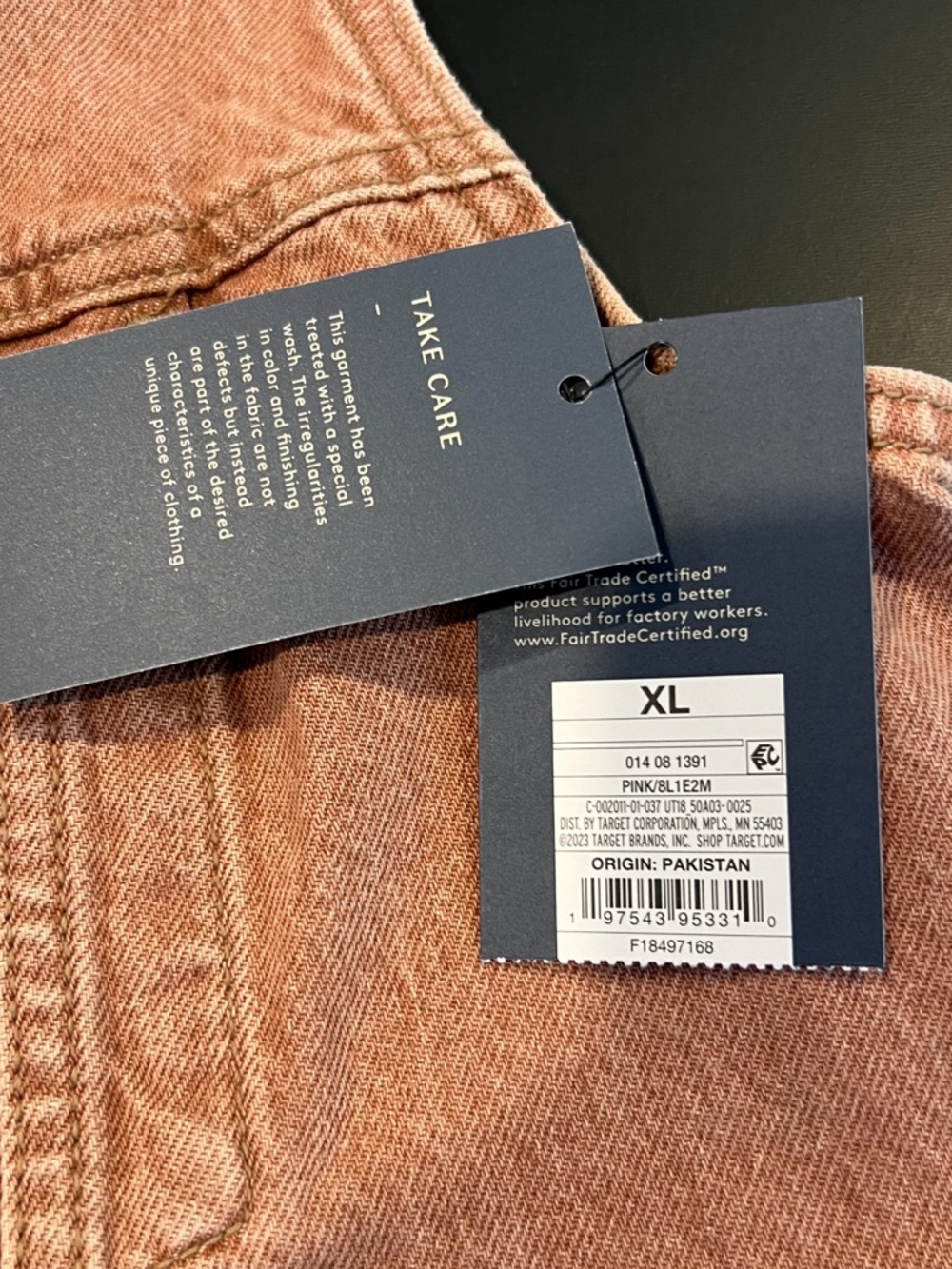 NWT Universal Thread Dusty Rose Clay Denim Vest Women’s Sz XL - Picture 9 of 14